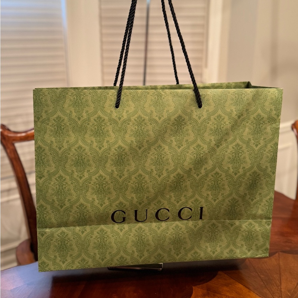 Gucci Green &Black Shopping bag , NEW - Picture 6 of 6